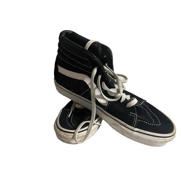 Vans SK8-HI High Top Skate Shoes Mens Size 7 Women's 8.5 Black White Casual - Picture 1 of 16